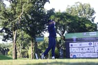 Eastern Samar Gov. Ralph Vicent vardone fires the first shot of the annual golf tournament to raise funds to send more students to finish college in the province.