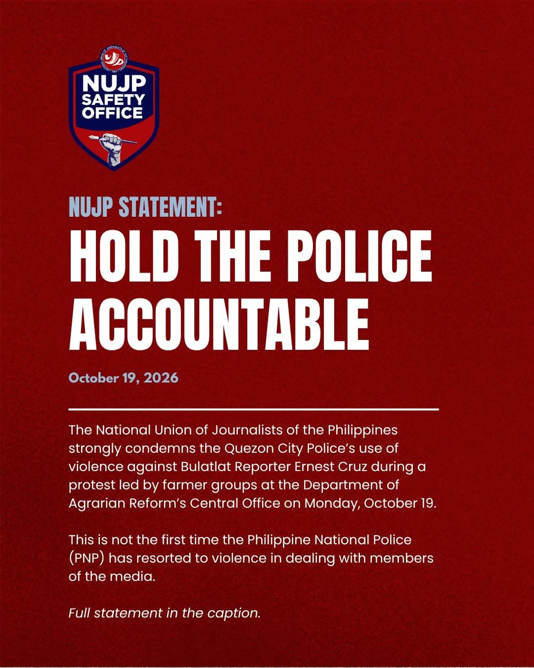 NUJP condemns QCPD violence against Bulatlat reporter