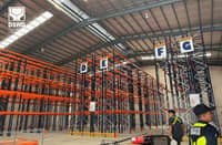 Rows of storage racks inside the DSWD’s new regional warehouse in Biñan City, Laguna, which can accommodate an estimated 300,000 family food packs and 50,000 non-food items.