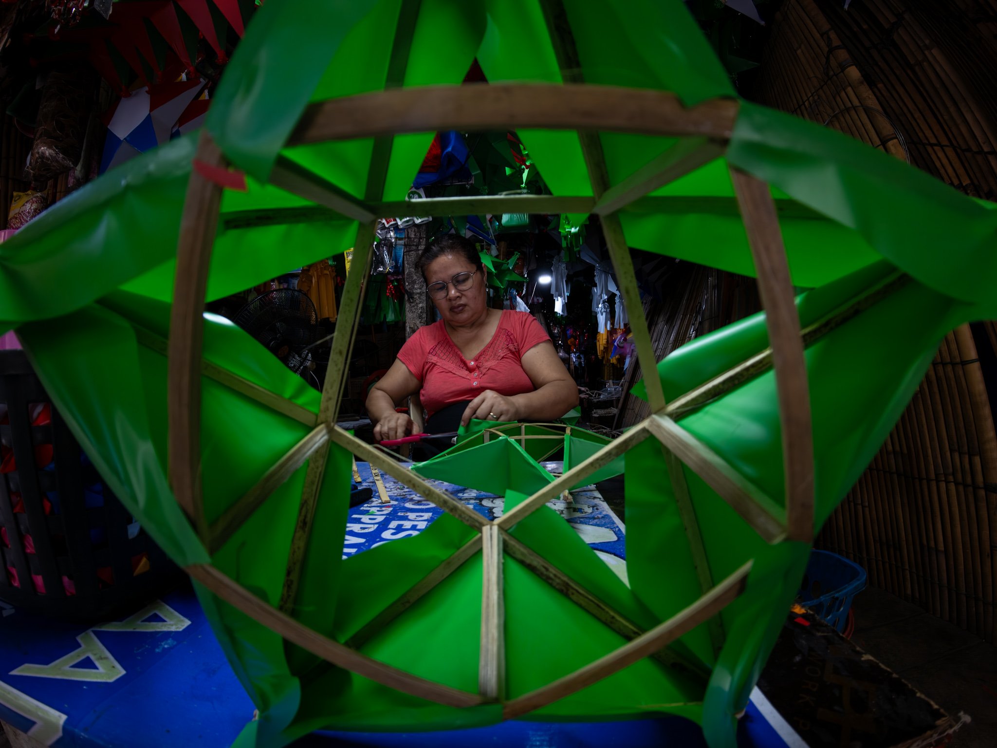 Parol-making at Central Market