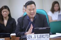Senator JV Ejercito during a budget hearing on Tuesday, 20 October.