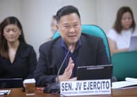 Senator JV Ejercito during a budget hearing on Tuesday, 20 October.