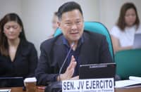 Senator JV Ejercito during a budget hearing on Tuesday, 20 October.