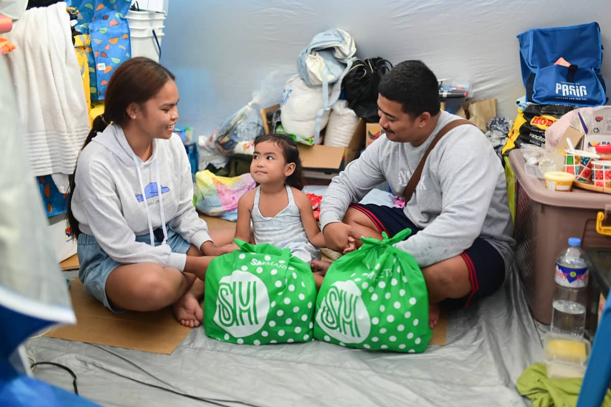 FOR a family living in a shelter tent, receiving relief goods that meet their needs means one less thing to worry about as they begin to recover.