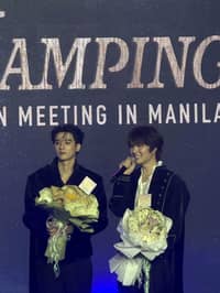 THAI actors Harit ‘Keng’ Buayoi and Napatsakorn ‘Namping’ Pingmuang meet Filipino fans during their first-ever fan meeting at the UP Theater on 18 October.