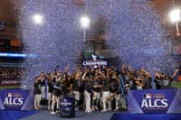 THE Tampa Bay Rays celebrate after beating the Cleveland Guardians, 7-3, in the American League Championship Series to make a return to the World Series for the first time since 2020.