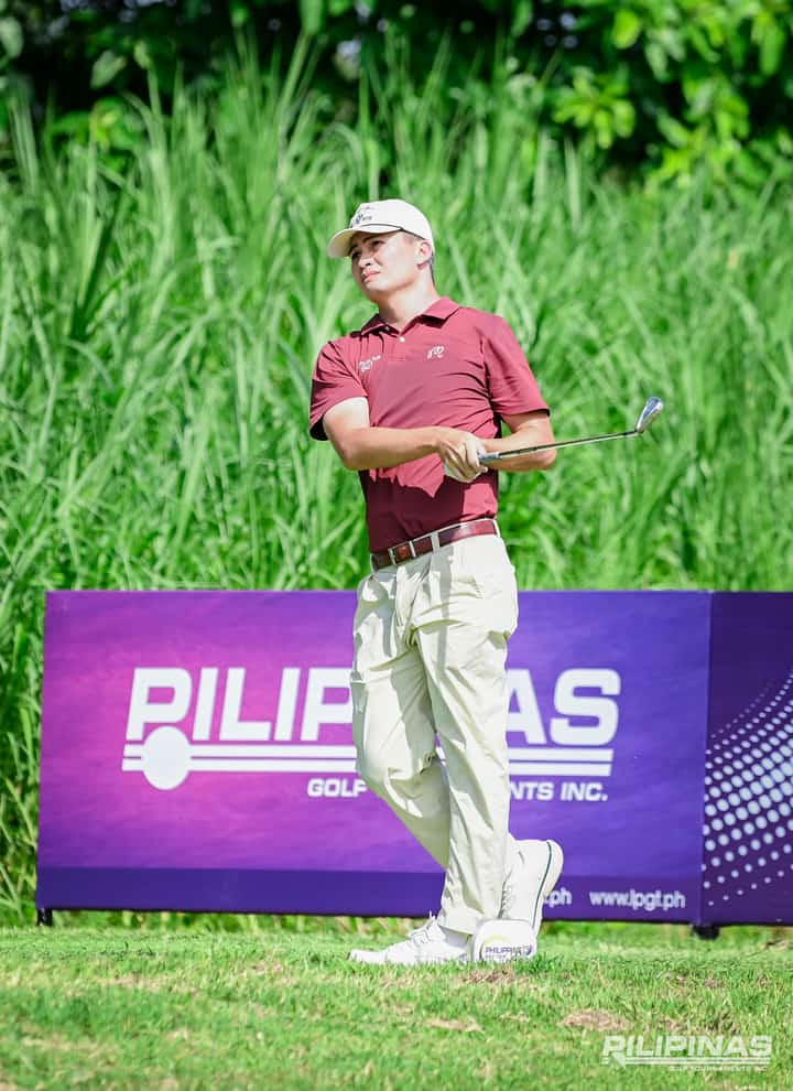 GAB Manotoc takes it easy after firing a six-under 66 to forge a share of lead in the opening round of the ICTSI South Pacific Classic in Davao City on Tuesday.