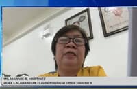 DOLE Cavite Provincial Director Marivic B. Martinez discusses proposed workplace safety guidelines, including possible work suspension during extreme heat conditions, during the Usapang PIA program on Wednesday, 21 October 2026.