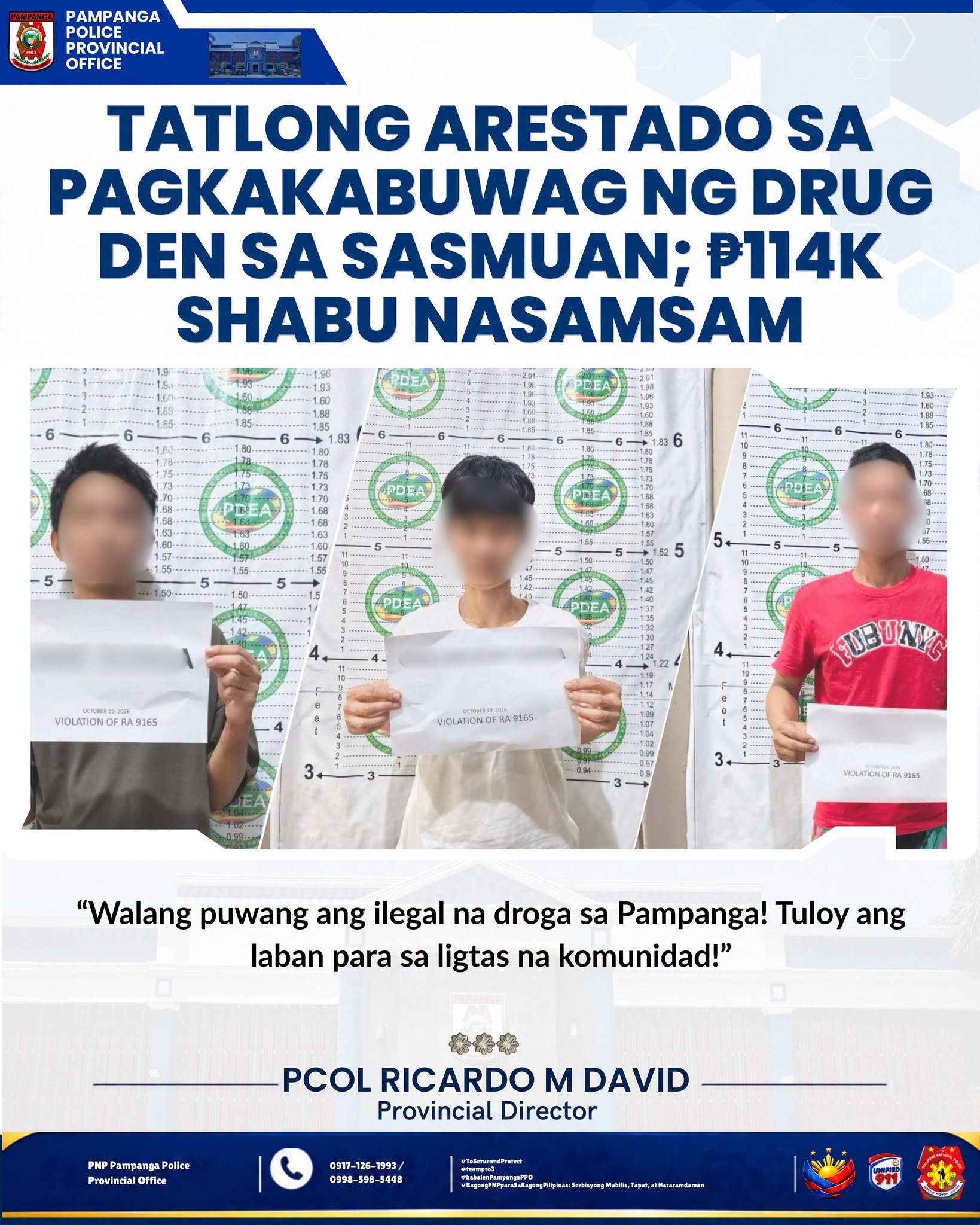 Tatlo arestado! Drug den sa Mabalacat kinandado