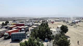 CARGO trucks remain halted at the Gabd-Rimdan border crossing in Pakistan’s Balochistan province on 21 October 2026, following the temporary suspension of trade between Pakistan and Iran.