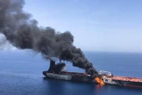 Ship attacked near Strait of Hormuz