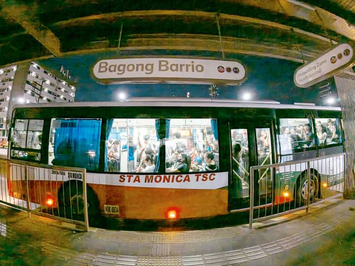 COMMUTERS board buses at the newly rehabilitated EDSA Busway Station in Bagong Barrio, Caloocan City, following its public reopening. Upgraded under Phase 1 of the EDSA Busway Rehabilitation Project, the station features wider platforms, improved waiting sheds, protective railings, and tactile paving.