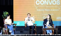 SEEN in photo are (L-R) Meralco Power Academy Advocacy and Communications director management Kathleen D. Dorico at the panel discussion with MGEN Renewable Energy (MGreen) president and chief executive officer Dennis B. Jordan and MGreen Talent Management Manager Sheryl C. Camarines.