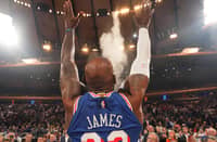 LEBRON James opens a new era by leading the Philadelphia 76ers to a 106-100 win over the New York Knicks in the opening night of the NBA.