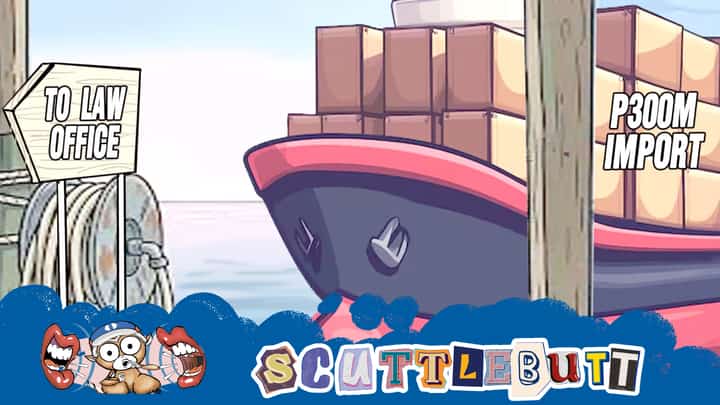 Shipment docks at court
