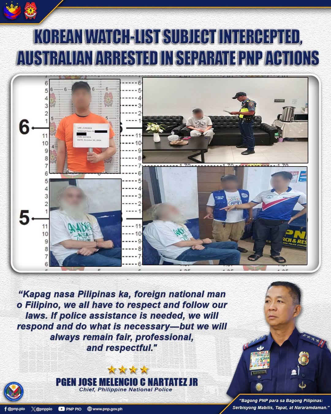 Foreign nationals arrested in separate police operations in Luzon