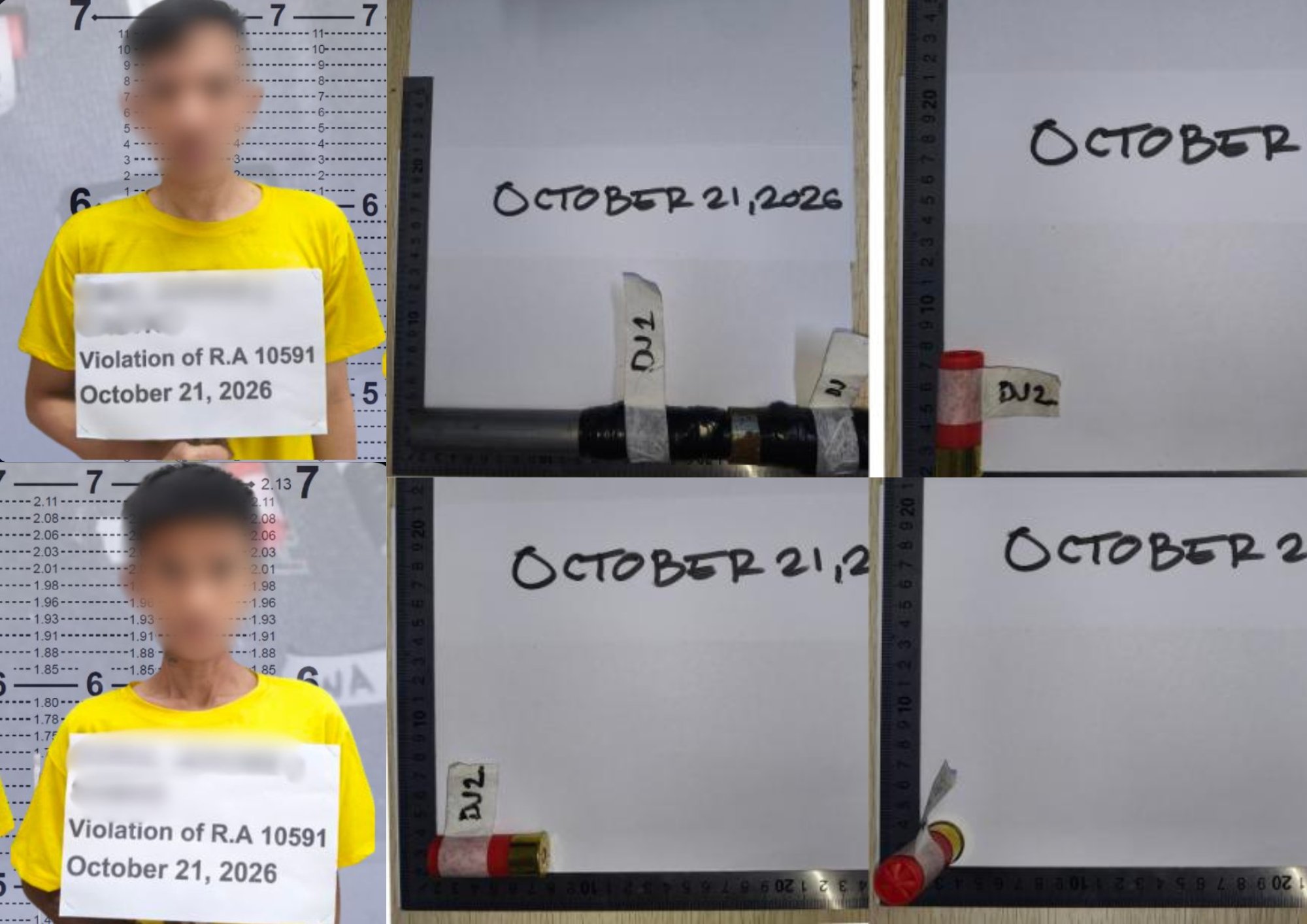 QCPD arrests 2 suspects for illegal possession of firearms