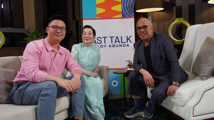 Bimby Aquino Yap with mom Kris Aquino and Boy Abunda