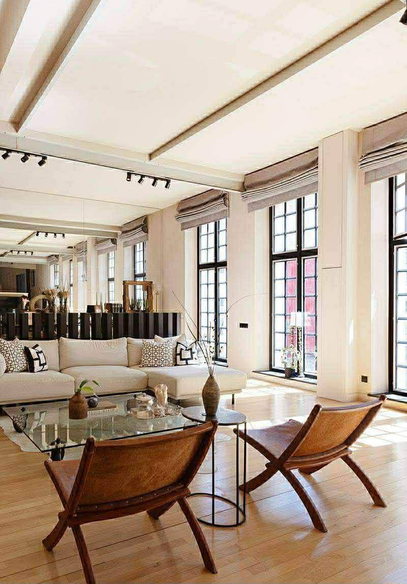 LIVING room area boasts of 5 French windows and a floor to ceiling mirror to emphasize its unique space