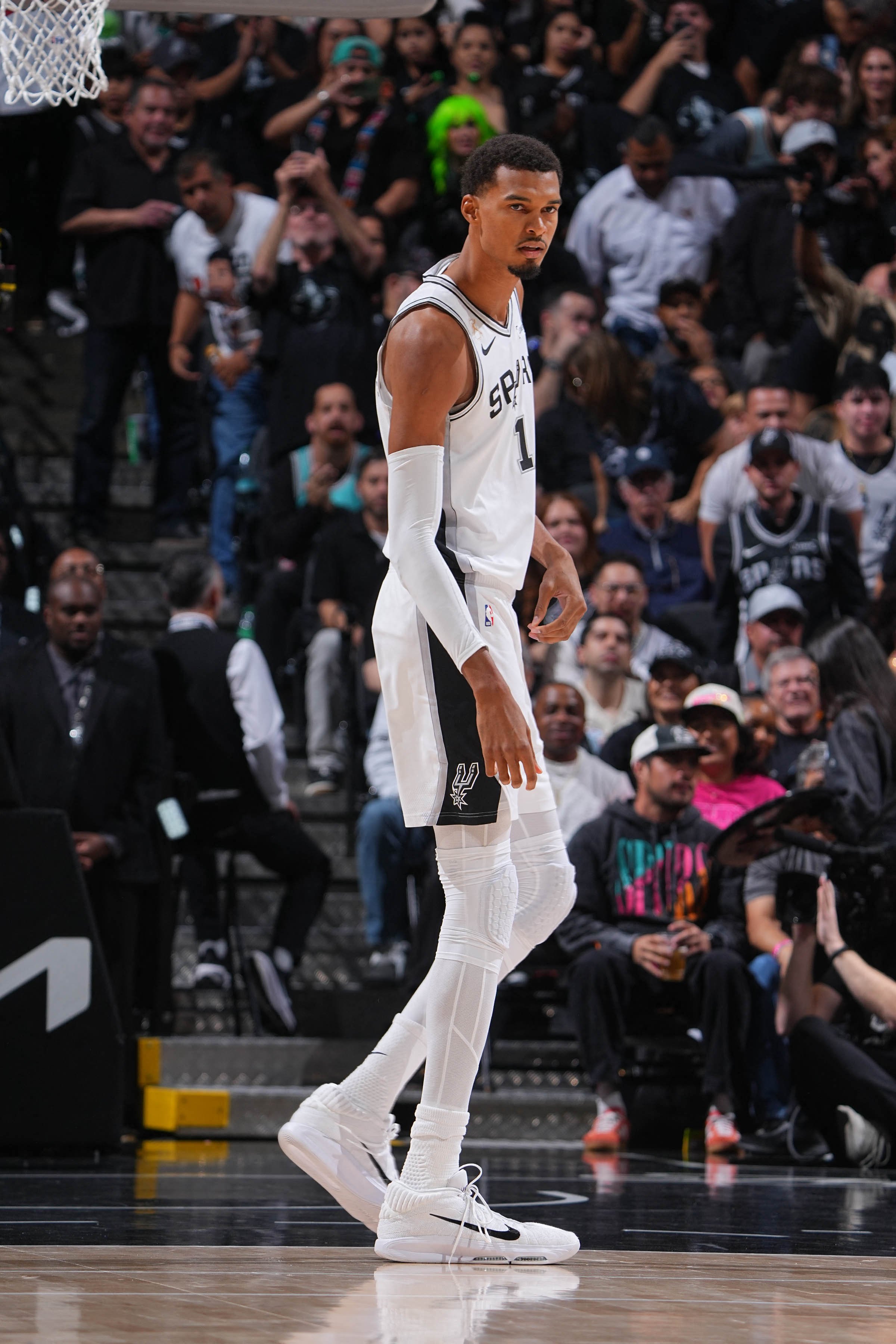 Wemby banners cast of international NBA stars