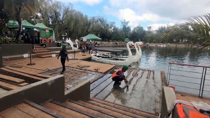 THE City Environment and Parks Management Office has appealed for public patience as it carries out corrective works at Burnham Lake following complaints about uneven walkway tiles and potentially unsafe railings.