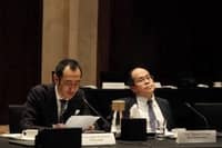 TMP President Masando Hashimoto (left) discusses Toyota Group updates during the 27th TSEZ Update Meeting, alongside PEZA Director General Tereso Panga.