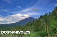 PHIVOLCS-DOST released sped-up camera footage showing an ash emission from Mayon Volcano at 11:05 a.m. on Saturday, 17 October. The volcano sent a grayish to brownish plume about 400 meters above its summit crater.