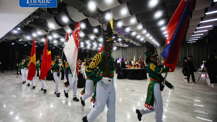 (October 22 2026) The entrance of the colourful ASEAN member country flags, on the Day one of the ASEAN Youth Conference (AYC) 2026, held at QC MICE Center in Quezon City on Thursday, October 22, 2026. Filipino and foreign youth delegates attends the Conference with the theme “ASEAN for the People: Navigating Our Inclusive, Resilient, Participative Future Together,” the forum brings together youth leaders, policymakers, experts, entrepreneurs, and regional stakeholders for discussions on the future of ASEAN and the role of young people in advancing peace and security, inclusive economic transformation, and people-centered development. Photo/Analy Labor