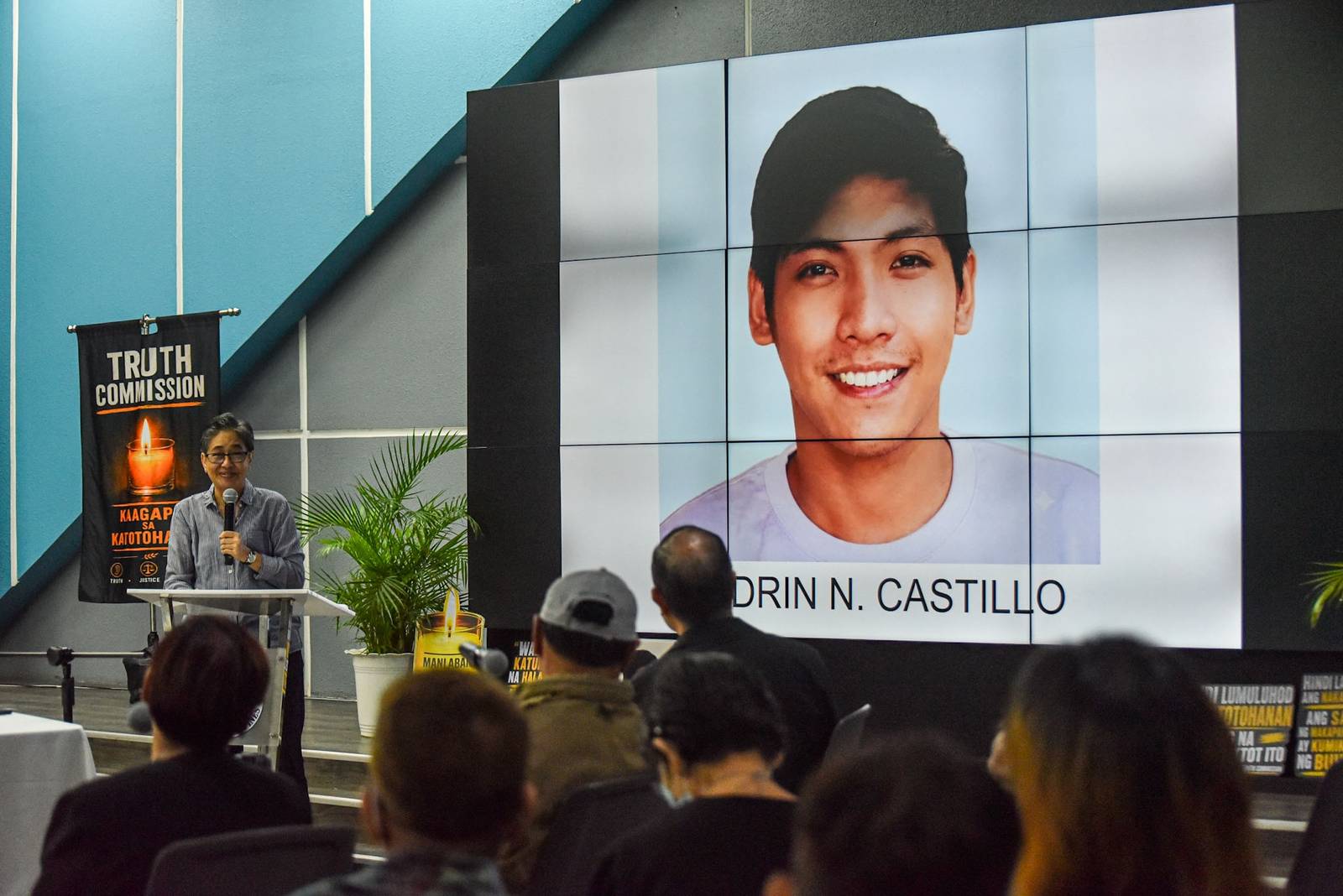 Nanette Castillo, mother of Aldrin Castillo tesitified and recounts her experience nine years after her son was shot dead on a street in Tondo, Manila last, October 6, 2017 at the 5th Public Truth-Telling Session of the Truth Commission at the Adamson University on October 23. l Zedrich Xylak Madrid