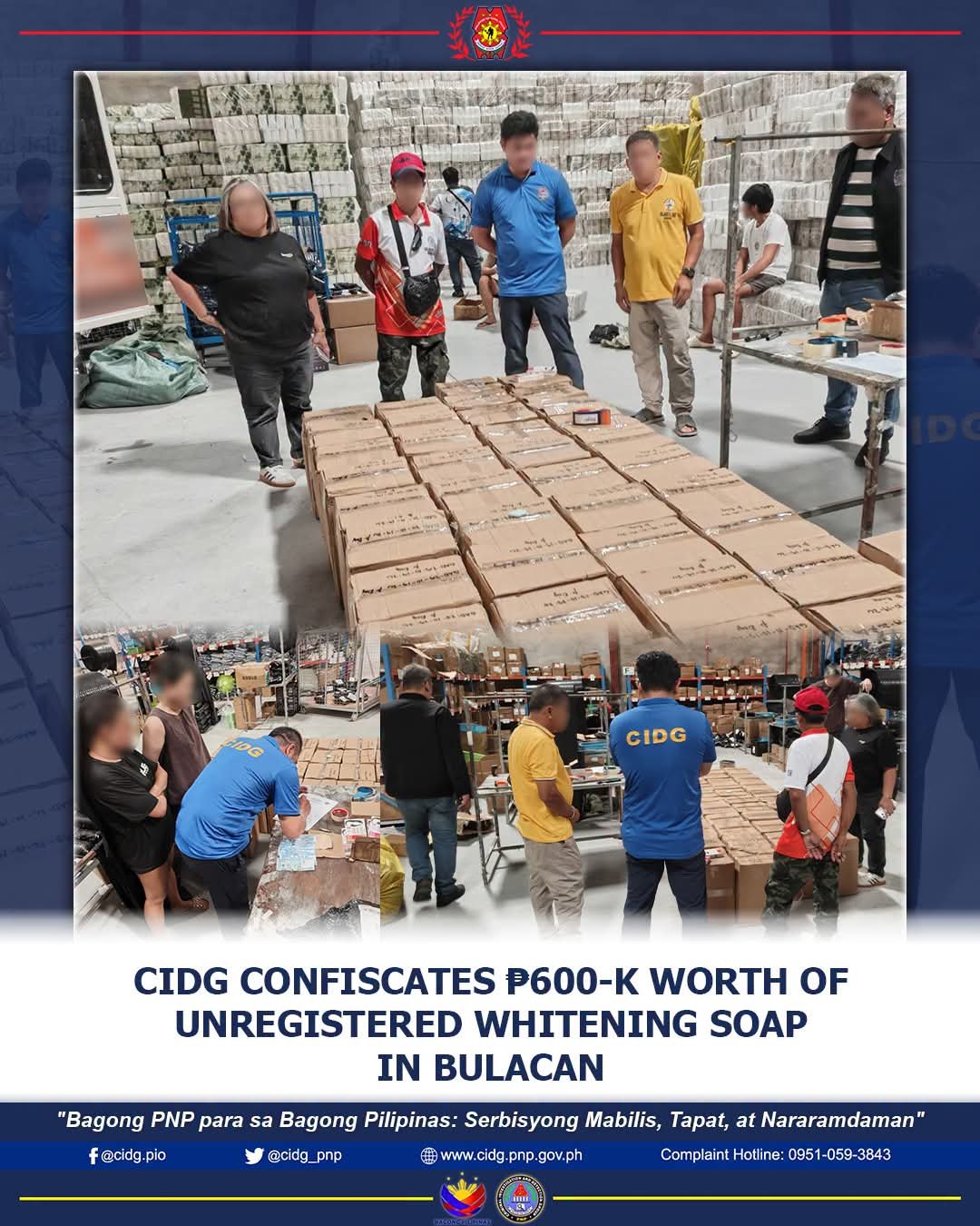 P600k unregistered whitening soaps seized in Bulacan 