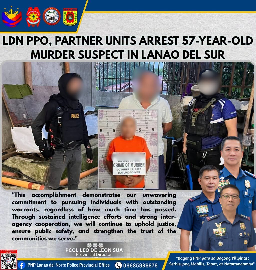 Murder suspect on the run for 16 years arrested in Lanao del Sur