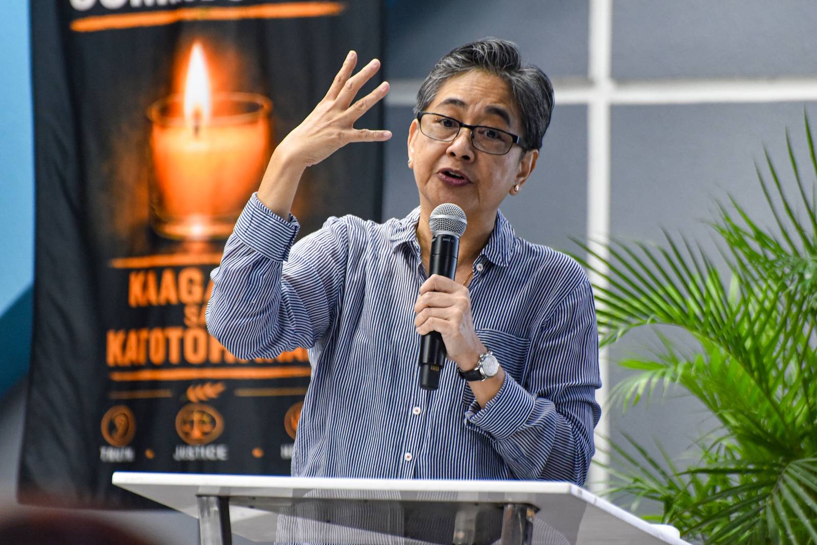 Nanette Castillo, mother of Aldrin Castillo tesitified and recounts her experience nine years after her son was shot dead on a street in Tondo, Manila last, October 6, 2017 at the 5th Public Truth-Telling Session of the Truth Commission at the Adamson University on October 23. l Zedrich Xylak Madrid