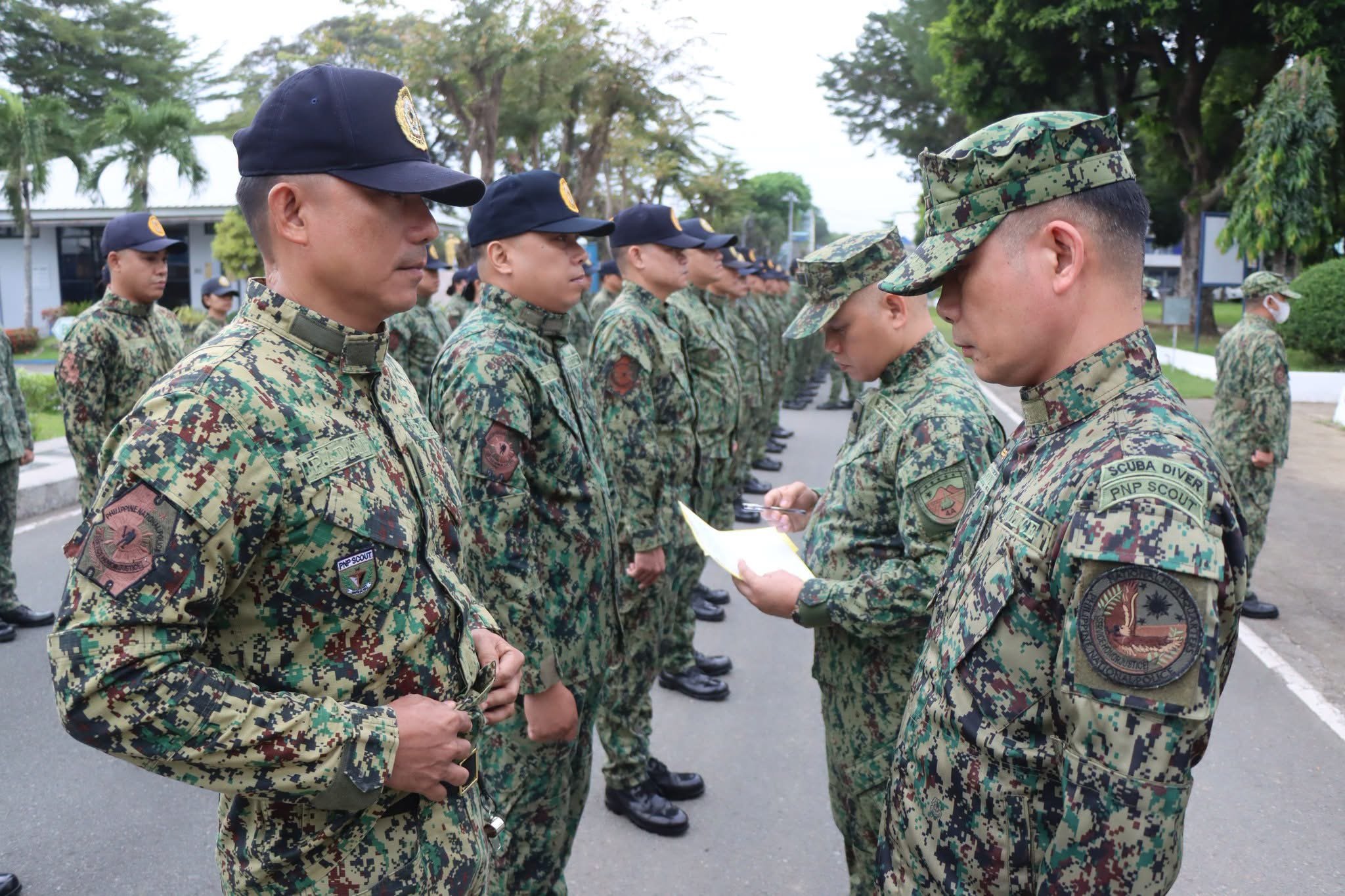 Calabarzon police undergo uniform, grooming inspection