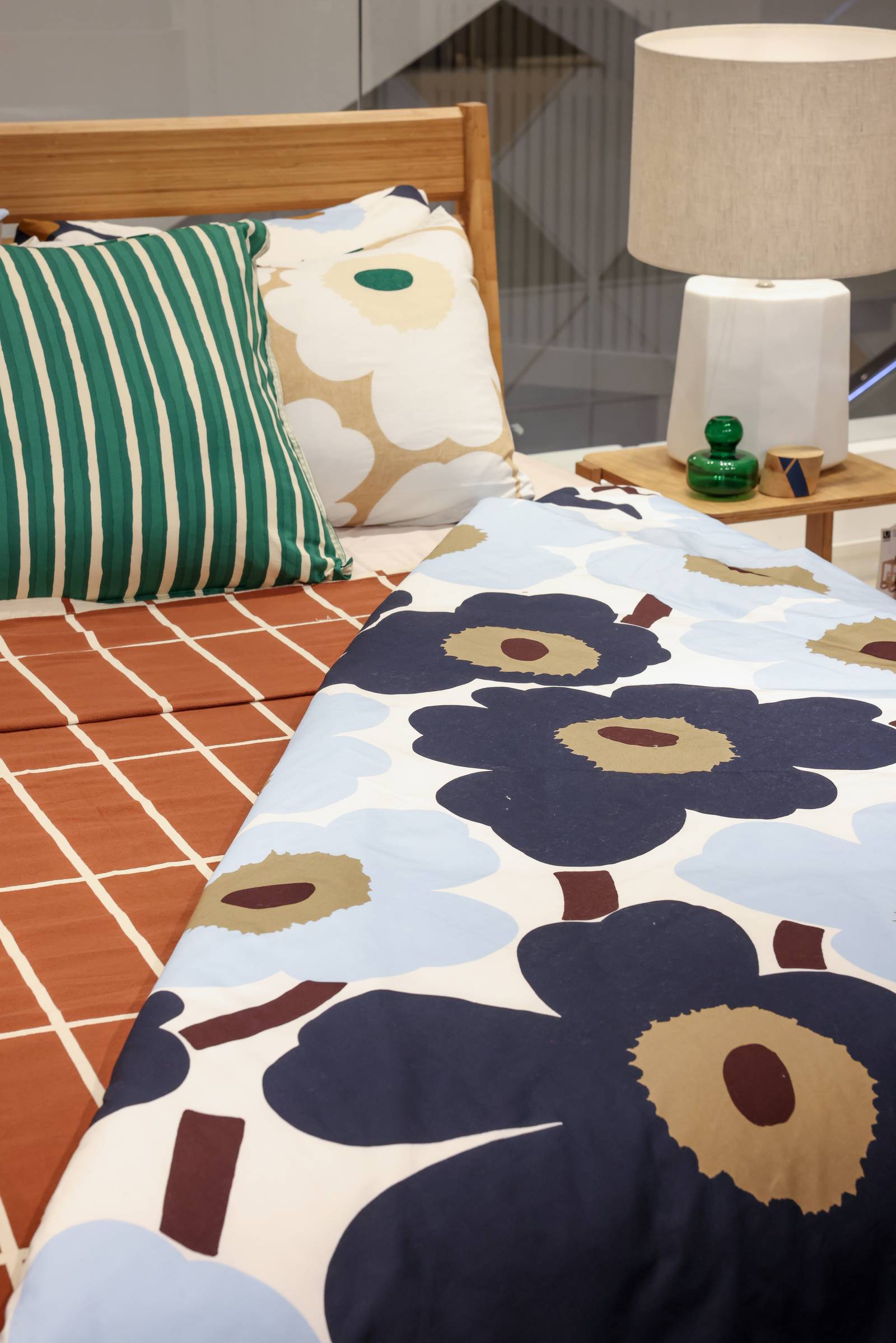 VIBRANT prints add a cheerful touch to everyday bedding.