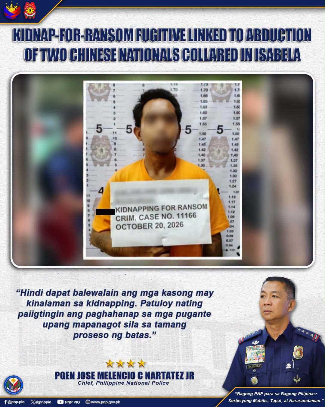 Kidnap-for-ransom fugitive caught in Isabela             