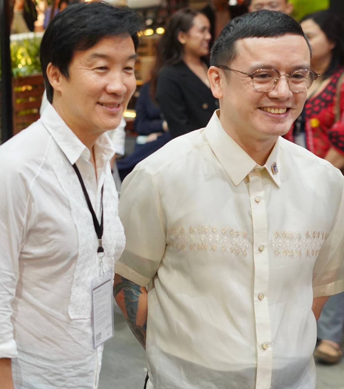 KENNETH Cobonpue (left) and deputy executive director of the Philippine Creative Industries Development Council Secretariat Paolo Federico A. Ramos.