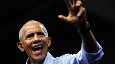 Obama blasts Trump while campaigning for Democrats