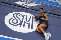 MARCELA Ampon poses on the pickleball court at SM City East Ortigas.