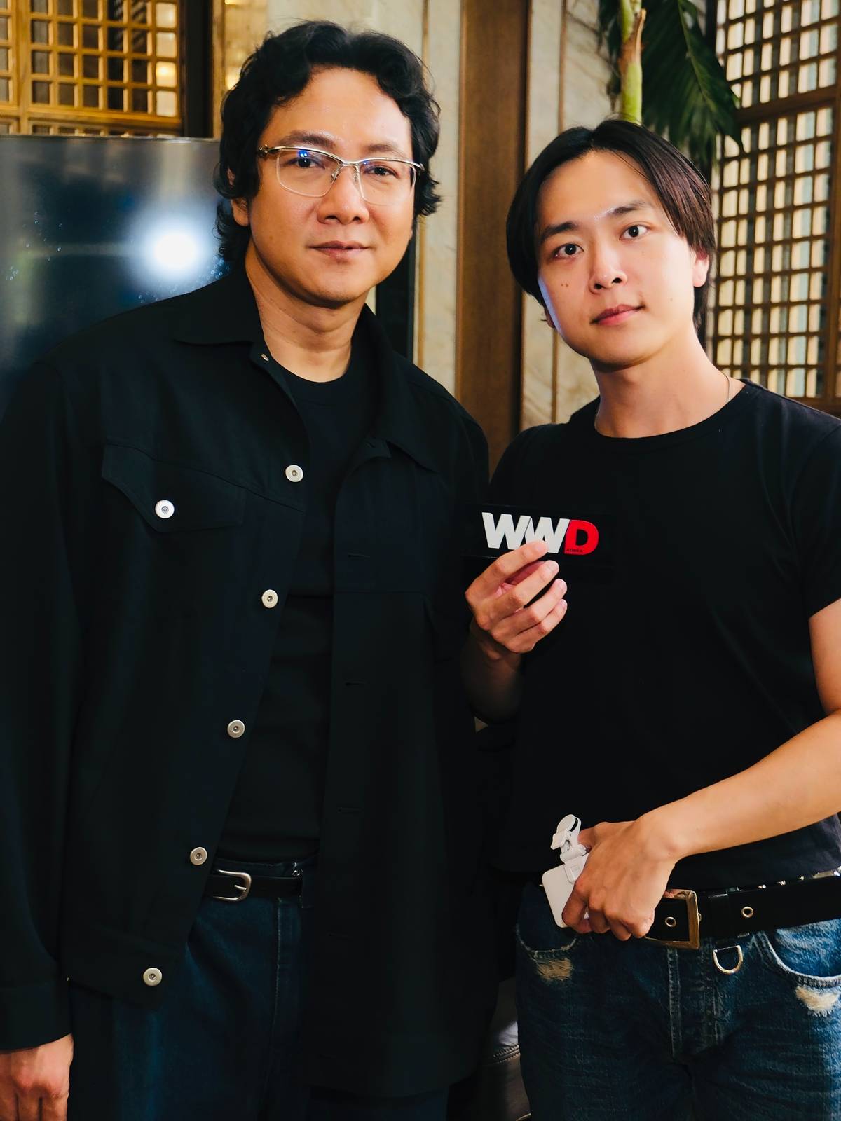 DESIGNER Toton Januar of TOTON from Indonesia with WWD Korea’s Marco Kim.