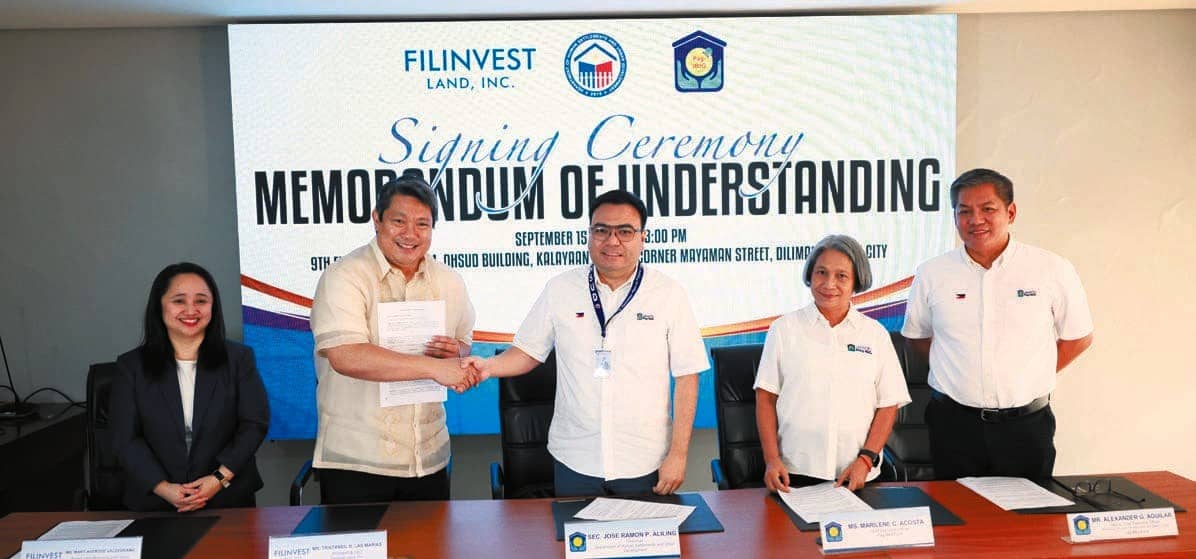 THE signing of the MOU between DHSUD, Pag-IBIG Fund, and Filinvest Land Inc., represented by President Tristan Las Marias, marks a milestone in strengthening private sector engagement under Expanded 4PH.