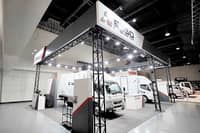 MITSUBISHI Fuso displays its diesel-powered Canter FE73 and electric eCanter at the first Philippine International Truck Show, held from 22 to 24 October at the SMX Convention Center Manila in Pasay City.