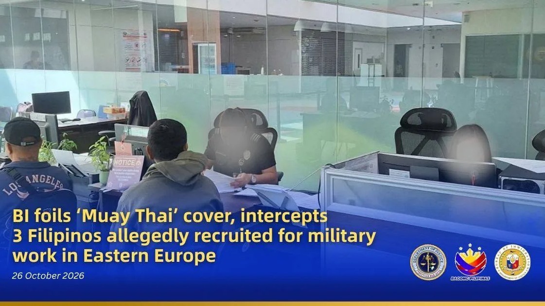 BI intercepts 3 Filipinos allegedly recruited for military work in Eastern Europe