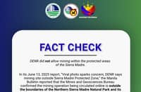 Fact-check advisory of DENR-MGB on Monday, 26 October.