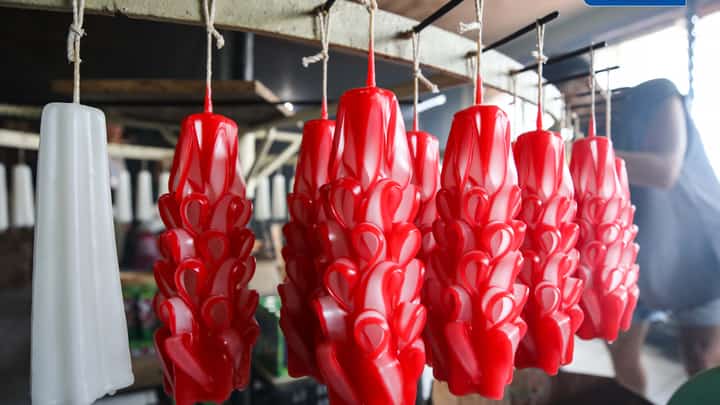 (October 26 2026) Workers at Domrose candle factory in Caloocan City on Monday October 26 2026, get busy produce different kinds and colors of candle, due to the demand surged, ahead of All Saints Day and All Souls Day. Photo/Analy Labor