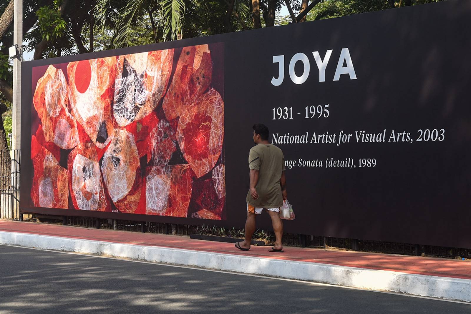 The Cultural Center of the Philippines (CCP) showcases works from National Artists for with a board-up display at the CCP Complex in Pasay City, on October 26. 

The exhibit features artworks spanning different periods, including pieces from 1893 to 2002. | Zedrich Xylak Madrid