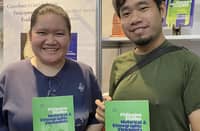 DESCENDANTS of Marcelino Fule visited the Ateneo booth on opening day.