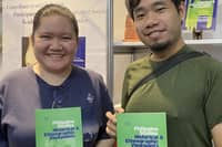 DESCENDANTS of Marcelino Fule visited the Ateneo booth on opening day.