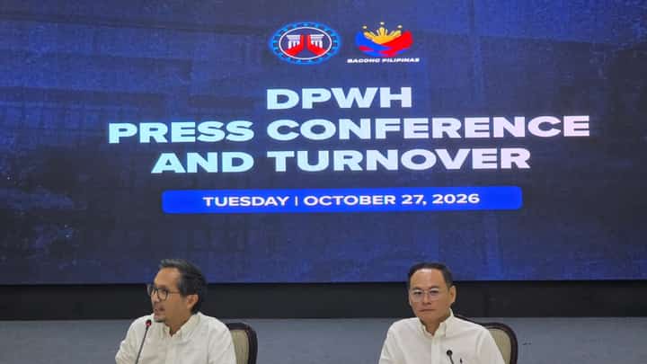 Secretaries Vince Dizon and Giovanni Lopez holds a joint press conference a day after Malacanang they are swapping places as heads of the Department of Public Works and Highways (DPWH) and the Department of Transportation (DOTr).