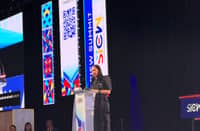 Energy Secretary Sharon S. Garin speaks at the 10th Singapore–International Energy Agency Forum, highlighting the Philippines’ push for supply reliability and regional energy security.