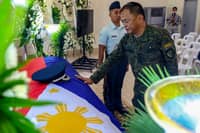 ARMED Forces of the Philippines Chief of Staff Gen. Antonio G. Nafarrete visits the wakes of the four Philippine Air Force pilots killed in a 23 October training flight mishap at Fernando Air Base in Lipa City, Batangas. Nafarrete expressed his condolences to the bereaved families and pledged the military’s continuing support.